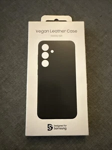 Genuine / Official Samsung Galaxy S24 Vegan Leather Case / Cover - Black - New - Picture 1 of 2
