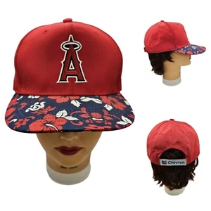 Los Angeles Angels of Anaheim Hawaiian Chevron Strap Hat Baseball Cap Red Aloha - Bild 1 von 9