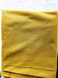 Stoffrest senf dunkel-gelb Gewebe teiltransparent 140 x 210 cm - Bild 1 von 2