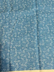 Light Blue On Blue Floral Cotton Fabric By The Yard (Wilmington Prints) - Picture 1 of 4