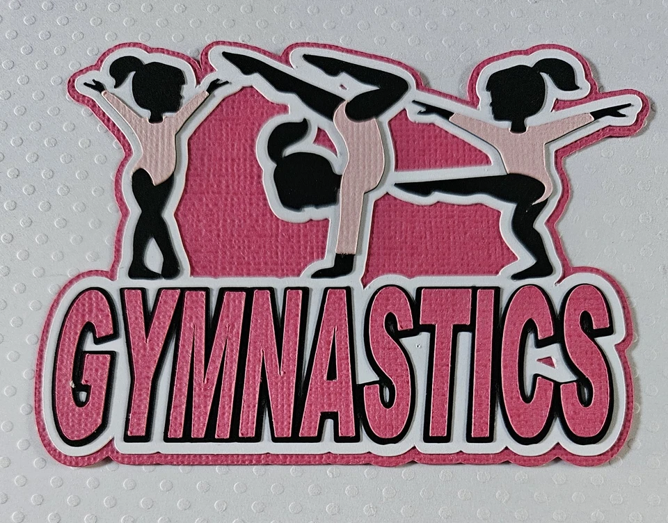 Título de gimnasia. Álbum de recortes, piezas de papel para hacer tarjetas Foto 1 de 1