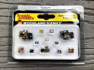 Woodland Scenics 1/160 N Scale Scenic Accents Assorted Crates 12 Pieces Set 2162 - Picture 1 of 12
