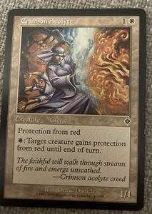 MTG Invasion #11 Crimson Acolyte Common - Picture 1 of 2