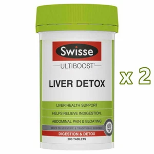 2 x Swisse Ultiboost Liver Detox 200 Tablets Total 400 Tabs - Picture 1 of 3