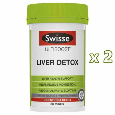 2 x Swisse Ultiboost Liver Detox 200 Tablets Total 400 Tabs - image 1 of 3