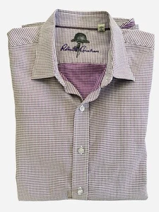 Robert Graham purple box pattern button-down shirt size large - Picture 1 of 6