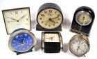 Lot of 6 Vintage Desktop Style Clocks Westclox Semca Seth Thomas War Alarm PARTS