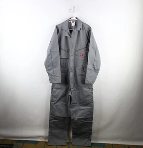Deadstock Vtg 70s Dickies Mens 42 Tall Spell Out Mechanic Work Coveralls Gray - Picture 1 of 19