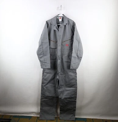 Deadstock Vtg 70s Dickies Mens 42 Tall Spell Out Mechanic Work Coveralls Gray - Image 1 of 4