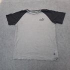 Puma shirt Mens Large grey cotton logo Casual short sleeve t-Shirt size L