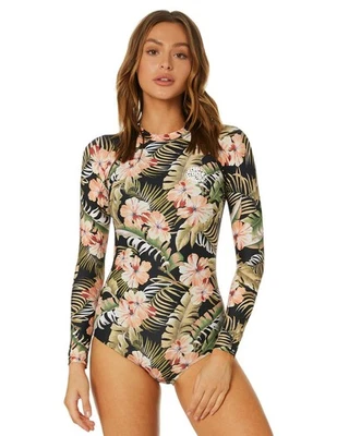 Rip Curl Womens 10 LEILANI BACK ZIP Onepiece Surf Suit Bikini New - WLYYGW Black - Bild 1 von 4