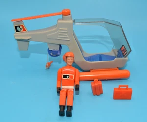 Vintage Matchbox Mobile Action Command Helicopter Set– MAC Rescue Chopper Figure - Picture 1 of 4