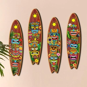 4 Stück Surfbrett-Wanddekoration aus Holz für Partygeschenke im - Bild 1 von 7