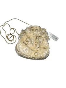 1950s 1960s Hashimoto Delill beaded Cream And Gold Evening Bag Vintage Clutch - Picture 1 of 6