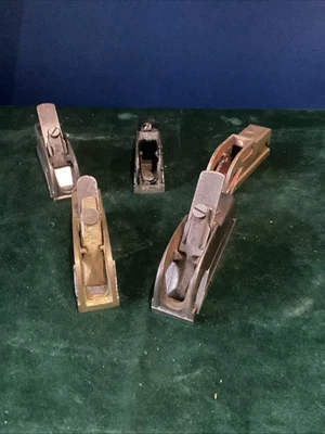 ANTIQUE BRASS PATSY NO 75 BULLNOSE PLANE Plus 1 Other And 3 For Spares - Image 1 of 4