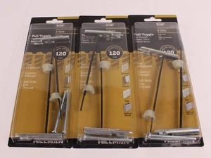 Hillman Pull Toggle 3 Sets of Anchors and Screws #591330, 3/16", Holds up 120 lb - Picture 1 of 6