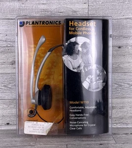 Plantronics M110 Headset Adjustable Headband Noise Canceling Microphone NEW - Zdjęcie 1 z 13