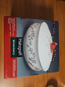 Cazuela cubierta Pfaltzgraff Winterberry 2 cuartos Cardinal nueva en caja 2011 descontinuada  - Imagen 1 de 3