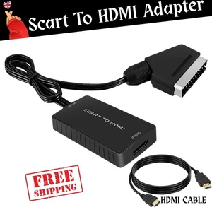 SCART To HDMI Converter Audio Video Adapter For HDTV Sky Box STB Plug HD tv DVD - Picture 1 of 15