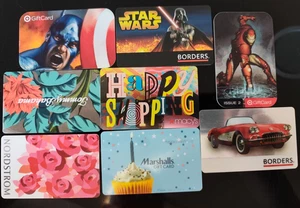 United States lot of 8 GIFT CARD collectible No Value - Foto 1 di 2