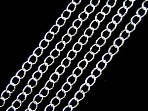 10 Metres of Silver Plated Curb Chain 5mm x 3.5mm Jewellery Gift Craft F118 - Picture 1 of 1