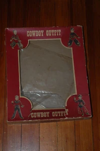 Vintage 1950's Cowboy Outfit Pla-master Box Only-Kids Child Costume - Picture 1 of 9