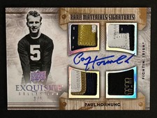 2014 Upper Deck Exquisite Collection Paul Hornung 3/5 Auto Autograph Patch