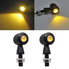 Motorcycle Mini Blinker Indicators with Amber LED Turn Signal Lights Durable