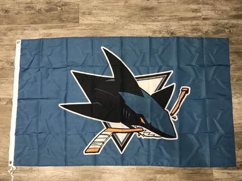 San Jose Sharks 3x5 Flag. US seller. Free shipping within the US Cover