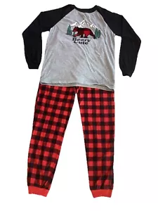 Boy’s Holiday Fam Jams “Beary Cute” Christmas Winter Pjs Set Size L 10-12 VGC - Picture 1 of 4