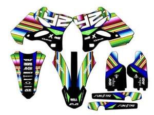 2005-2007 YZ 125 SERAPE Black Senge Graphics Kit Compatible with Yamaha - Picture 1 of 10