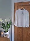 Gorgeous White Primark High Neck Blouse Top. Size 12. New With Tags.