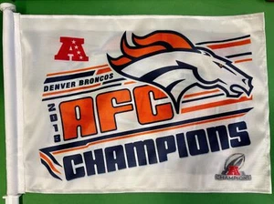 NFL Denver Broncos VTG Double-Sided Car Flag 2013 AFC Champions - Picture 1 of 4