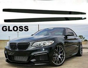 BMW 2 SERIES F22 F23 M PERFORMANCE SIDE SKIRT EXTENSION LIP GLOSS BLACK - Picture 1 of 1