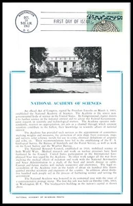 1963 National Academy Sciences Sc 1237 FDC with Hammond maxi-card cachet (F18 - Picture 1 of 1