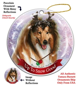 Up to Snow Good Ornament - Sable Collie - Picture 1 of 1