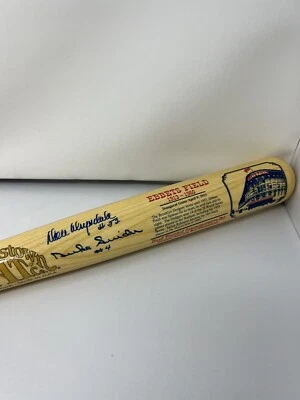 Duke Snider Don Drysdale Signed Coopertown Stadium Ebbets Field Bat Beckett - Image 1 of 4