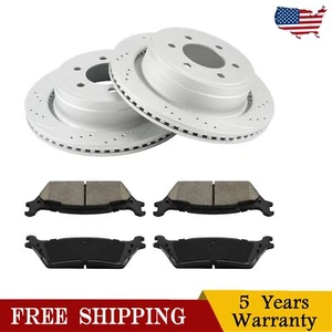 For Ford F-150 2012 2013-2020 Rear Disc Brake Rotors & Pads Kit 54186 D1602 - Bild 1 von 12