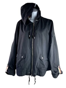 Chaqueta cortavientos Jockey vintage para mujer XL negra forrada de malla transpirable - Imagen 1 de 7