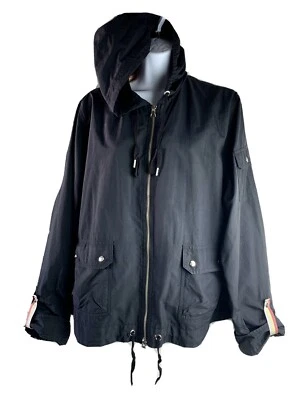 Vintage Jockey Windbreaker Jacket Womens XL Black Mesh Lined Breathable  - Image 1 of 4