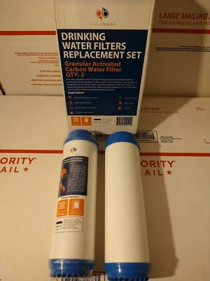 2 Pack of Granular Activated Carbon 5 Micron Water Filter Cartridge by Aquaboon - Image 1 of 3