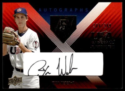 2008 Upper Deck USA Ryan Weber Junior National Team Autograph /249 - Image 1 of 2