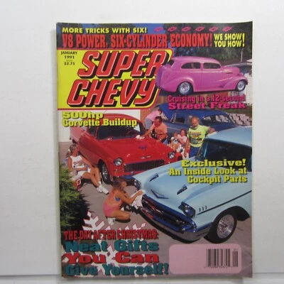 Super Chevy Jan 1991 500hp Corvette, V8 Power Six Cylinder Tricks, Cockpit Parts Foto 1 de 4