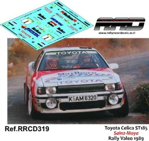 DECAL/CALCA 1/43; Toyota Celica ST185 Sainz-Moya Rally Valeo 1989 - Imagen 1 de 2