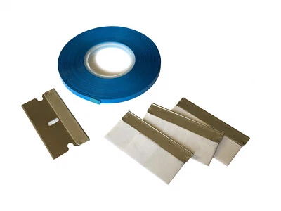 RoXdon 1/8" Audiokassette Spleißband 66m + 4 Spleißklingen