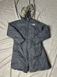 The North Face Jacket Youth Girls Extra Large HyVent Padded Fur Hood Parka Coat - Picture 1 of 8