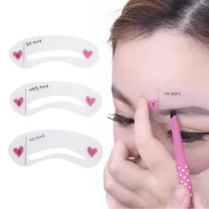 Eyebrow Stencils 3pcs Defination Shaper Perfect Brow Grooming Template UK - Picture 1 of 4