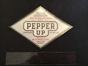 Etiqueta vintage Pepper Up Ashland Penna R33883 - Imagen 1 de 2