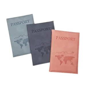 Reisepass Hülle Rosa Blau Welt Schutzhülle 10x14cm Schutzhülle Passport Cover - Bild 1 von 11
