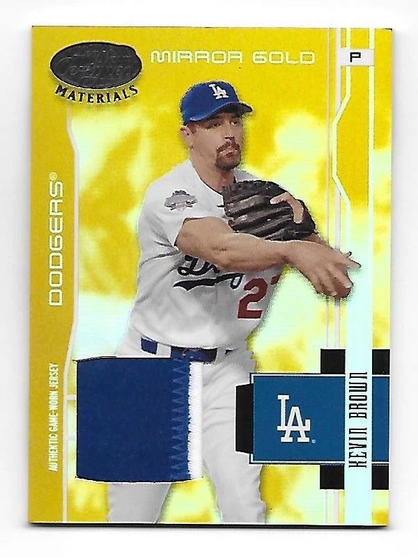 Нашивка из золотой фольги KEVIN BROWN 2003 Leaf сертифицированные материалы /25 Los Angeles Dodger - Изображение 1 из 2